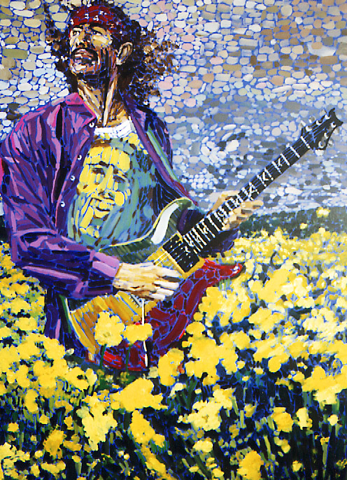 Carlost Santana Acrylic Painting